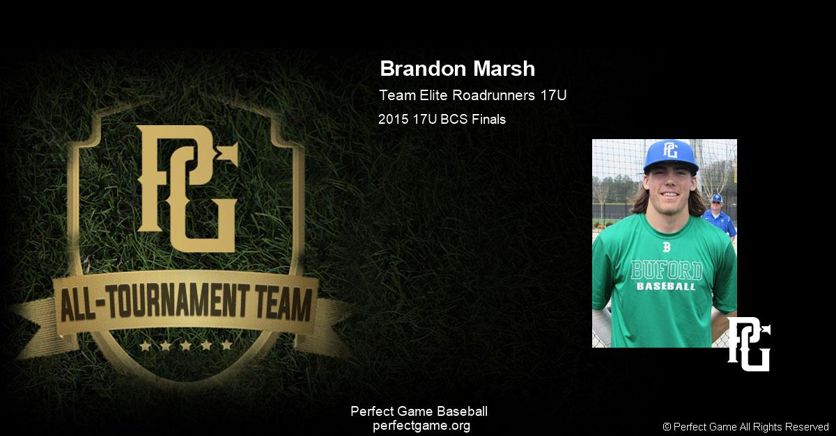 Brandon Marsh - All Tournament Team Certificate (Pitching