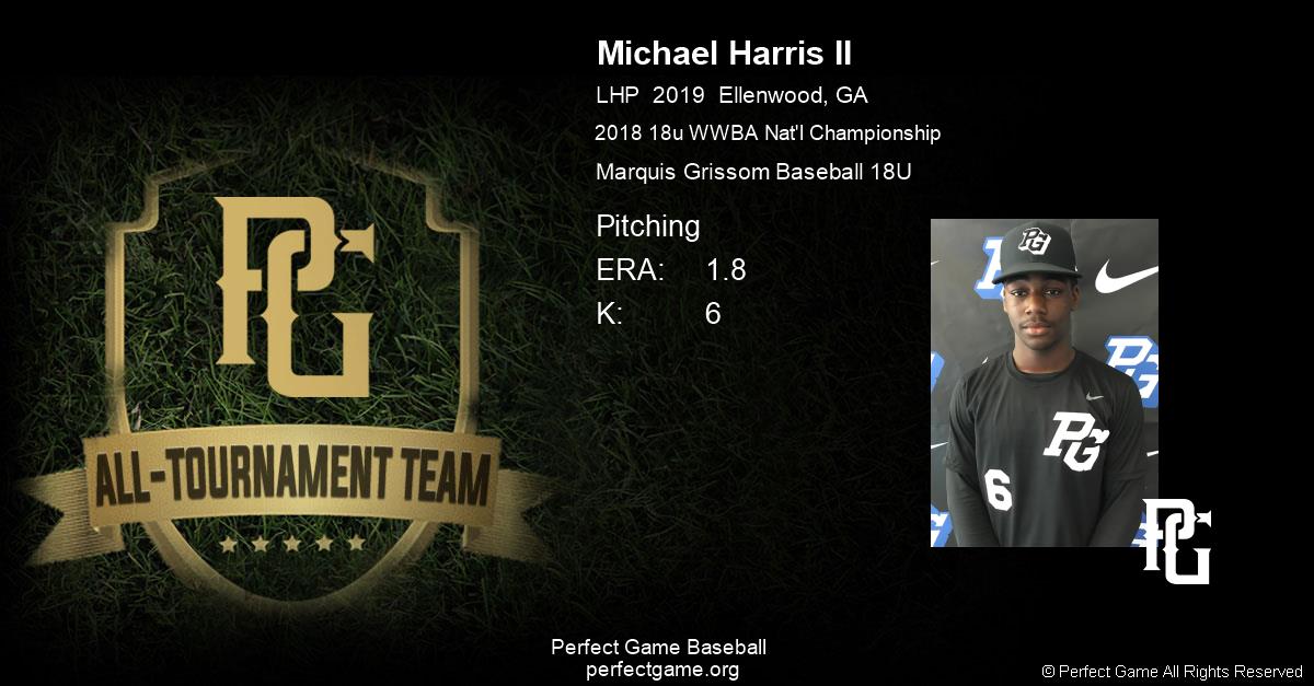 Michael Harris II - All Tournament Team Certificate (Pitching)